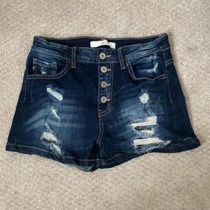 KanCan denim high rise shorts